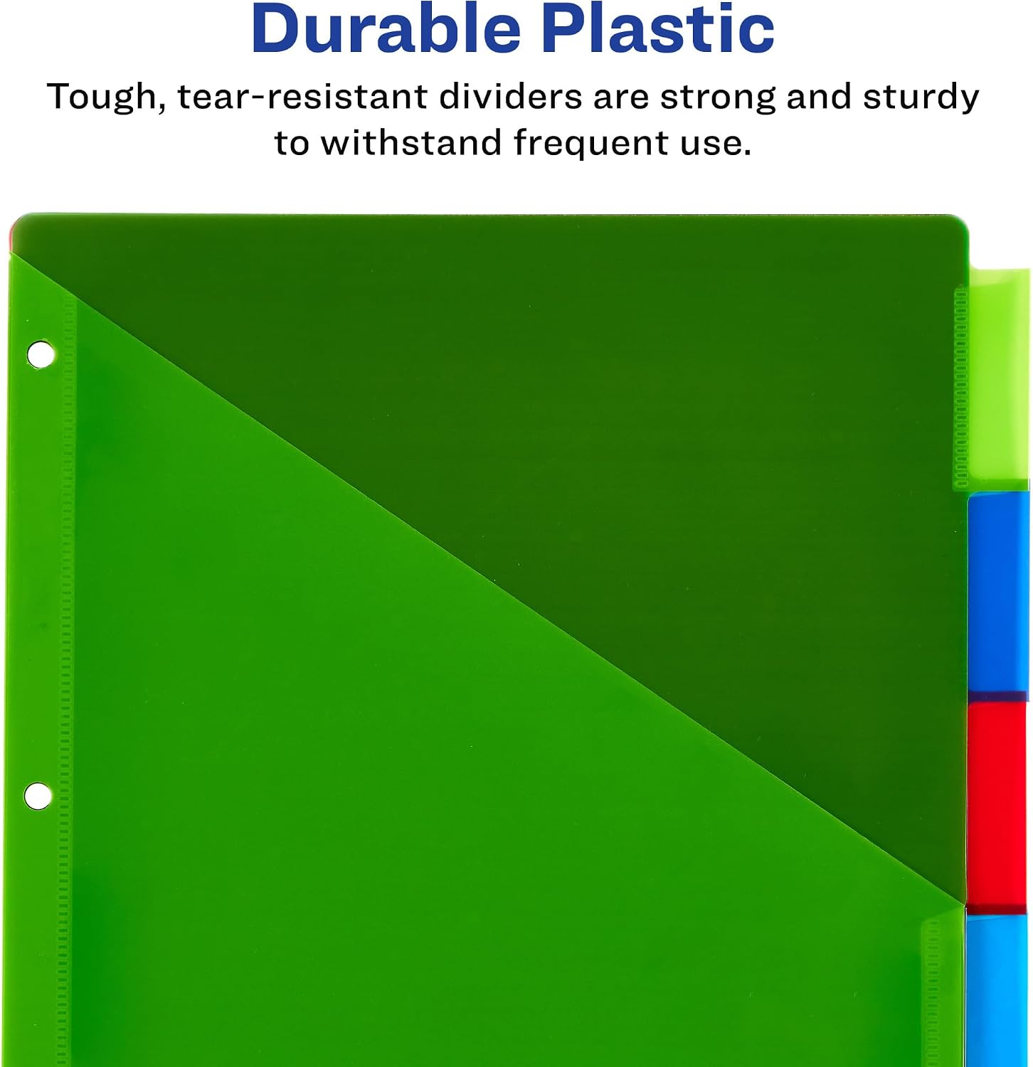 Avery Big Tab Insertable Plastic Dividers, 5-Tab, Multicolor, 1 Set