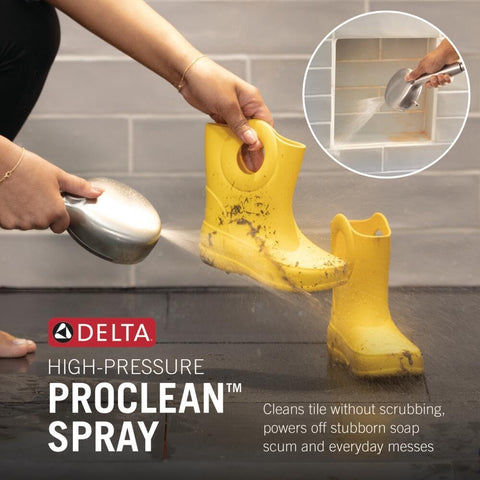 Delta 5-Setting In2ition 2-in-1 Dual Shower Head with Handheld High Pressure ProClean Spray, Oil Rubbed Bronze Detachable Shower Head with Hose, 1.75 GPM Flow Rate, Venetian Bronze 75548RB
