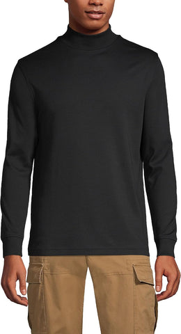 Lands' End Men's Supima Cotton Mock Turtleneck