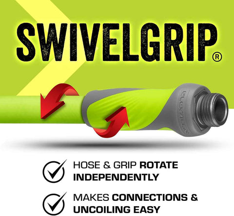 Flexzilla Garden Lead-in Hose with SwivelGrip, 5/8 in. x 10 ft., Lightweight All-Weather Water Hose, Durable and Flexible, Leak-Free Connections