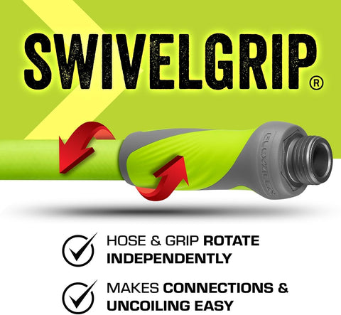 Flexzilla Garden Hose with SwivelGrip, 5/8 in. x 50 ft., Lightweight All-Weather Water Hose, Durable and Flexible, Leak-Free Connections