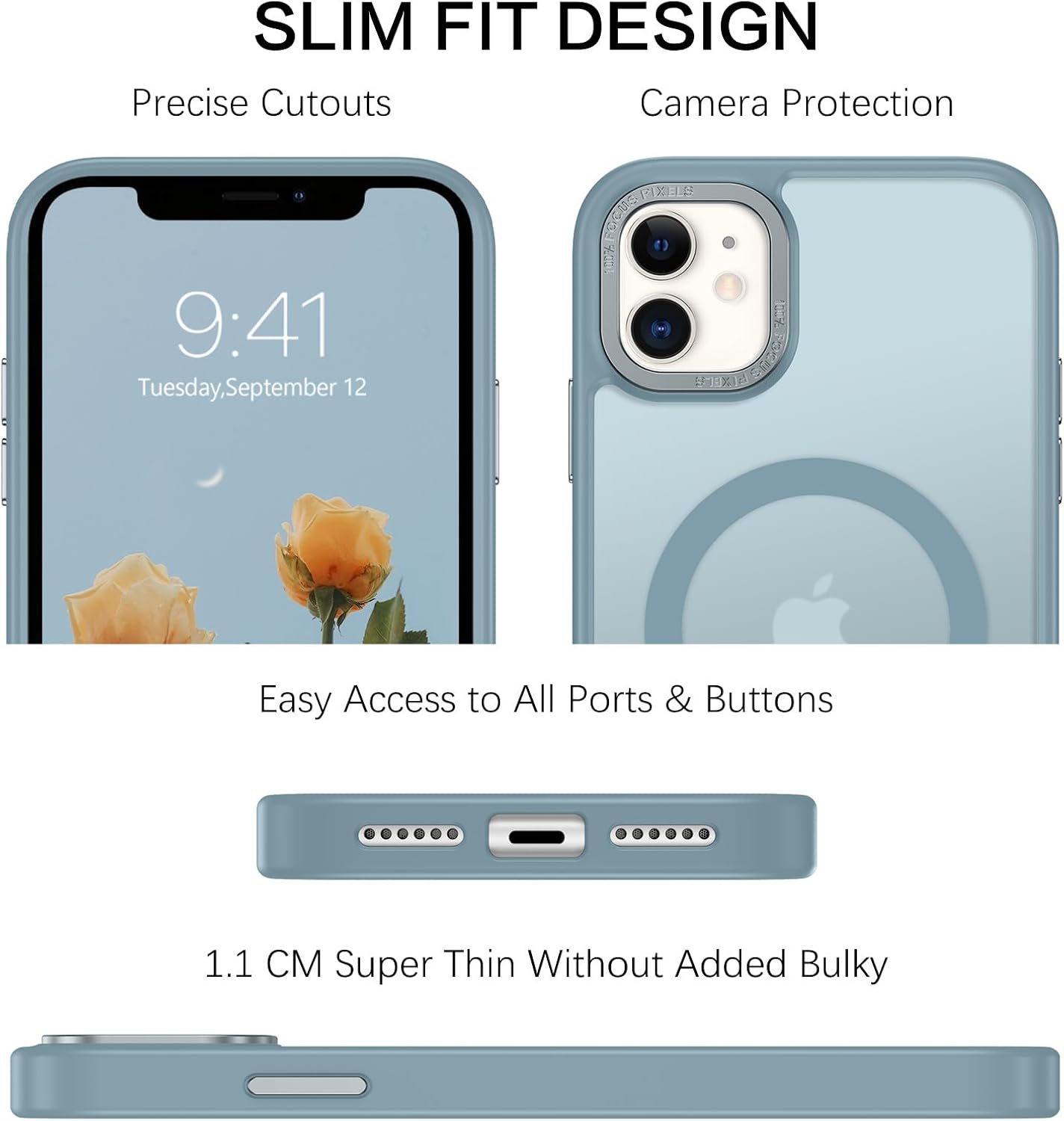 BENTOBEN for iPhone 11 Phone Case, Phone case iPhone 11 Magnetic Case [Compatible with MagSafe] Translucent Matte Slim Shockproof Anti-Fingerprint Anti-Scratch Protective Cover for iPhone 11 6.1’’