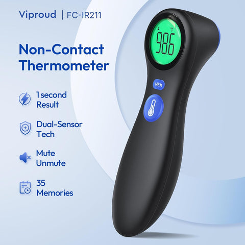 Viproud Forehead Thermometer for Adults and Kids, Accurate & Fast Results
