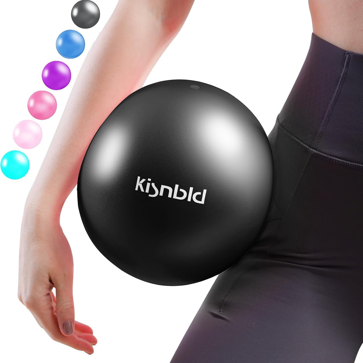 kisnbld 9 Inch Pilates Ball, Small Exercise Ball for Core &Physical Therapy