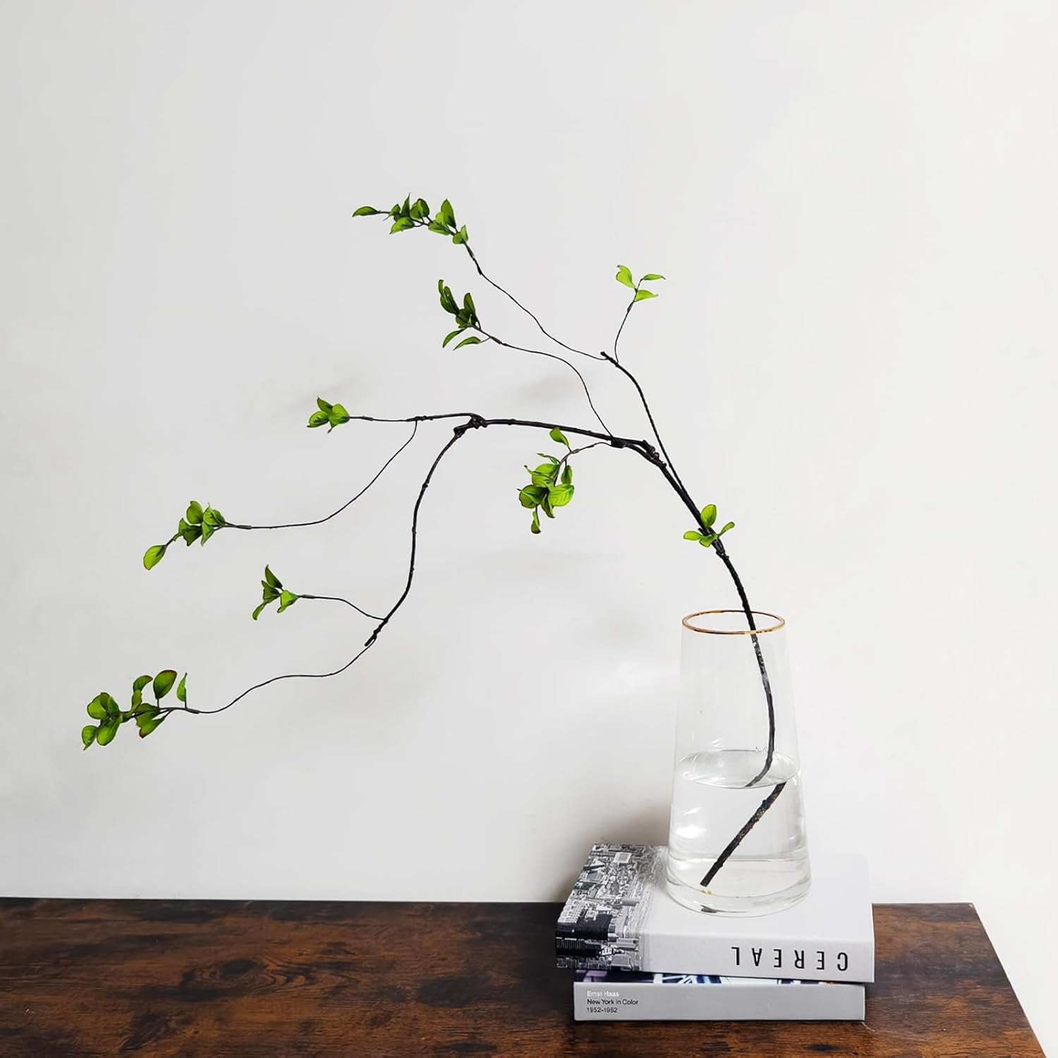 6 Pcs Artificial Ficus Branches Faux Eucalyptus Stems, 47.2 Inch Fake Greenery Stems Artificial Plants for Vase Filler Decoration, Fake Leaves Branches Centerpieces Decor.