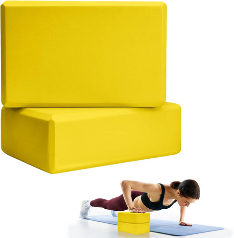 Septo 2 Pcs Yoga Blocks, 9x6x3 Inch Foam Blocks for Pilates