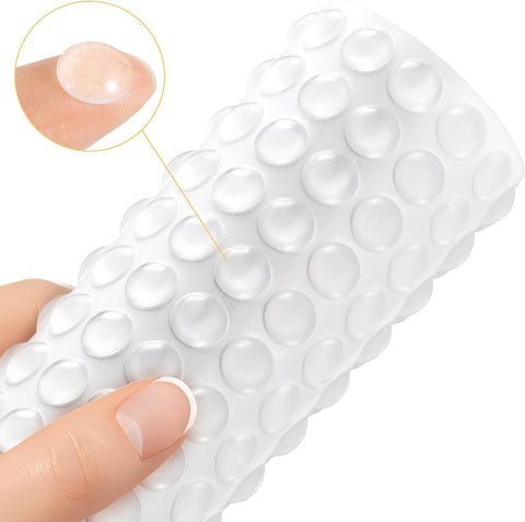 Juminiz 200 Pieces Cabinet Door Bumpers, 0.4inch Round Silicone Clear