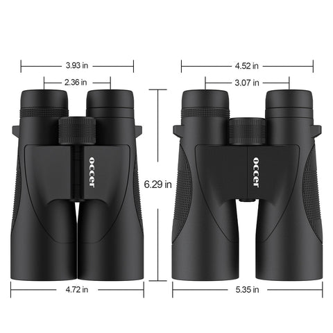 occer 12x50 Binoculars for Adults High Powered - HD Bird Watching Binoculars for Hunting with Clear Vision - Easy Focus Binoculars with Long Range for Hiking Travel Cruise Trip Concert Stargazing