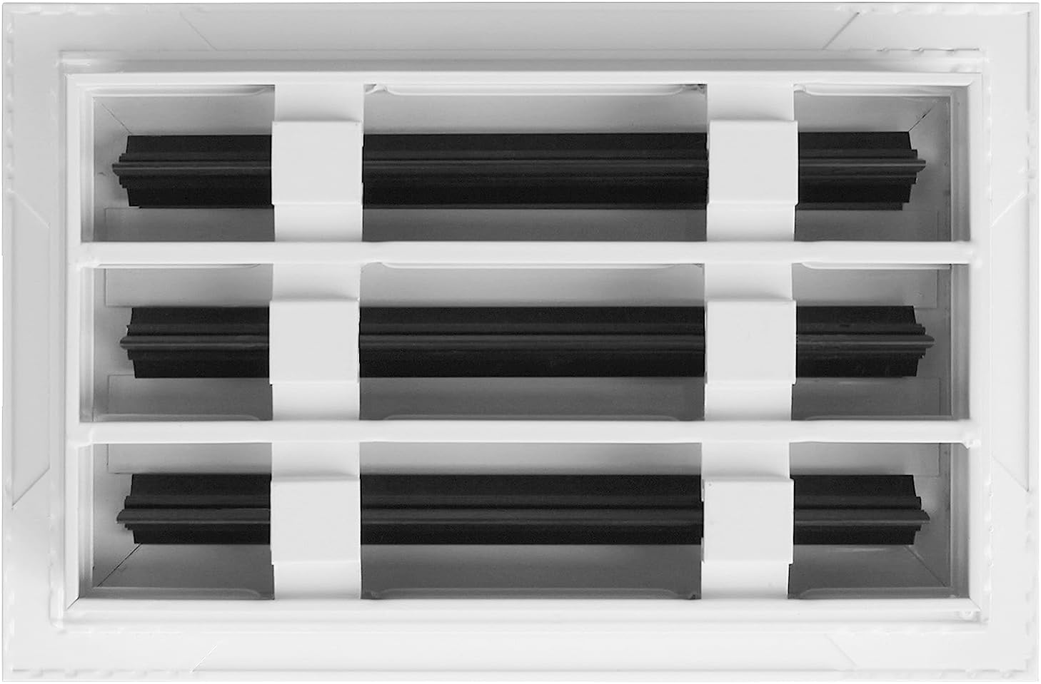 BUILDMART - 10x6 White Modern AC Vent Cover - Decorative Air Vent - Standard Linear Slot Diffuser - Register Grille for Ceiling, Walls & Floors - Texas Buildmart