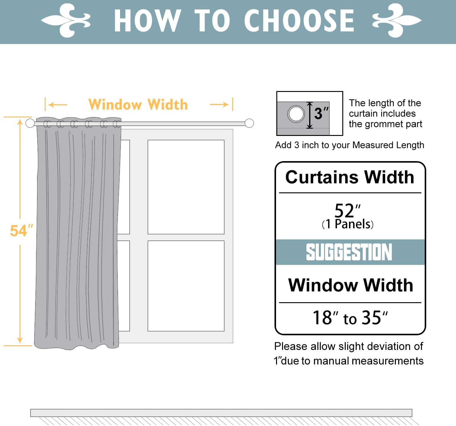 ChrisDowa Blackout Curtains Door Curtain for Doorway 54" Short Closet Drape