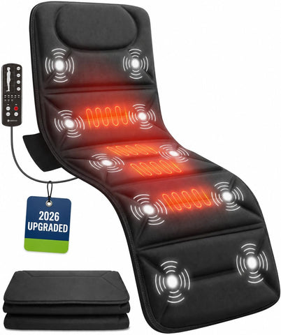 CooCoCo Full Body Massage Mat with Enhanced Heat, Vibration, 66.5"x17.3"