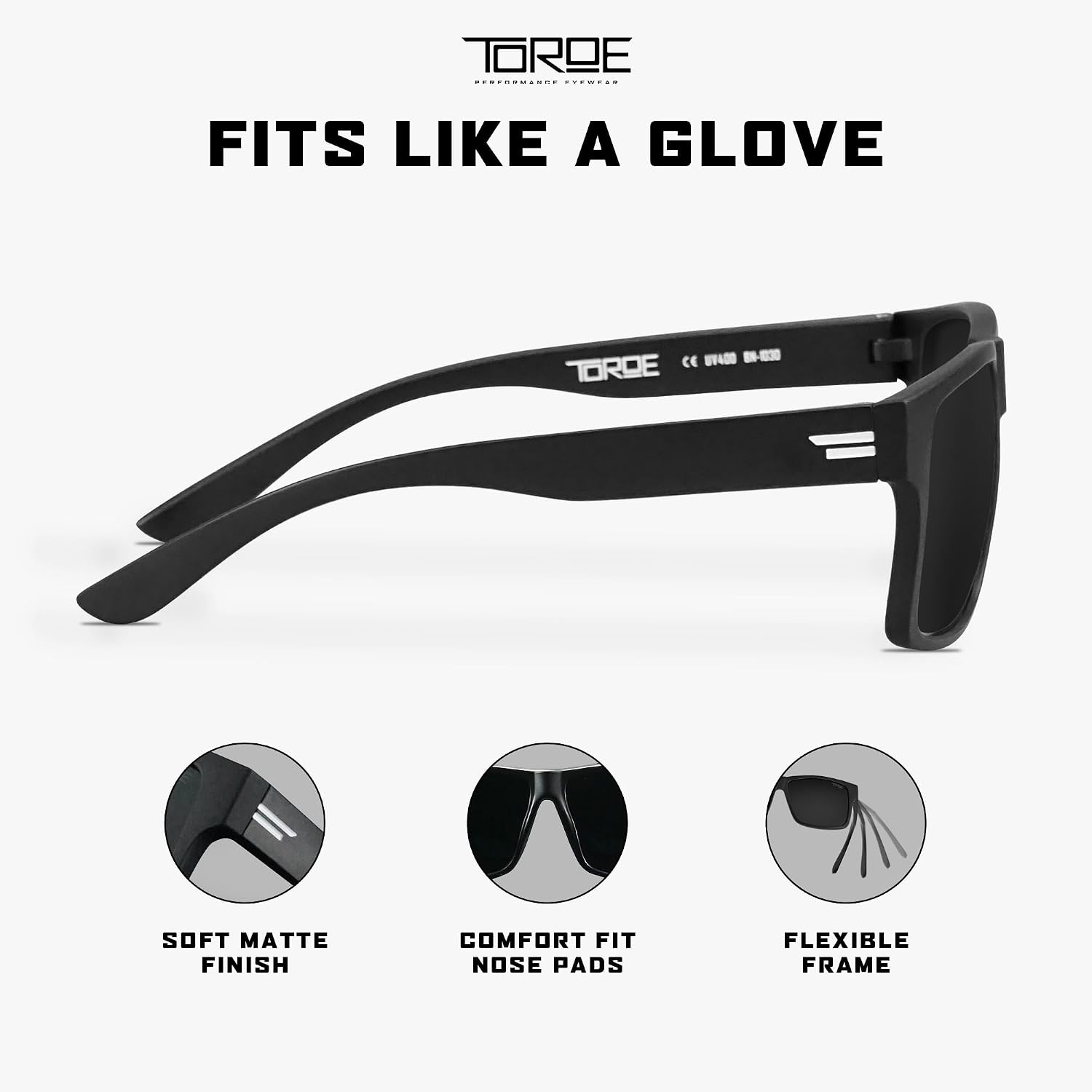 TOROE RANGE Matte Polarized Sunglasses