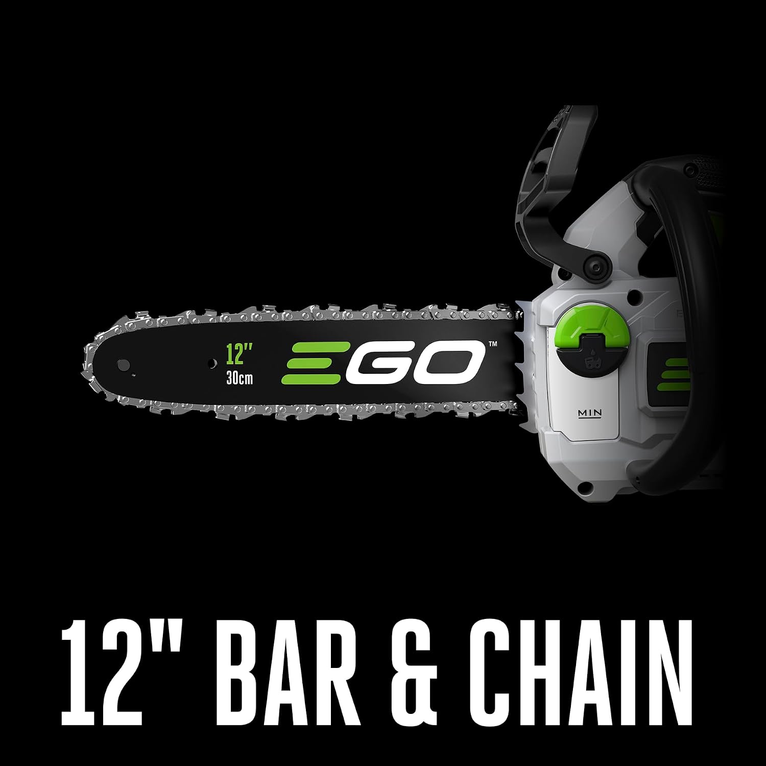 EGO POWER+ Chain Saw, 12" Battery Powered Chainsaw, Electric Cordless, Includes 56V 2.5Ah Battery and Charger - CS1201