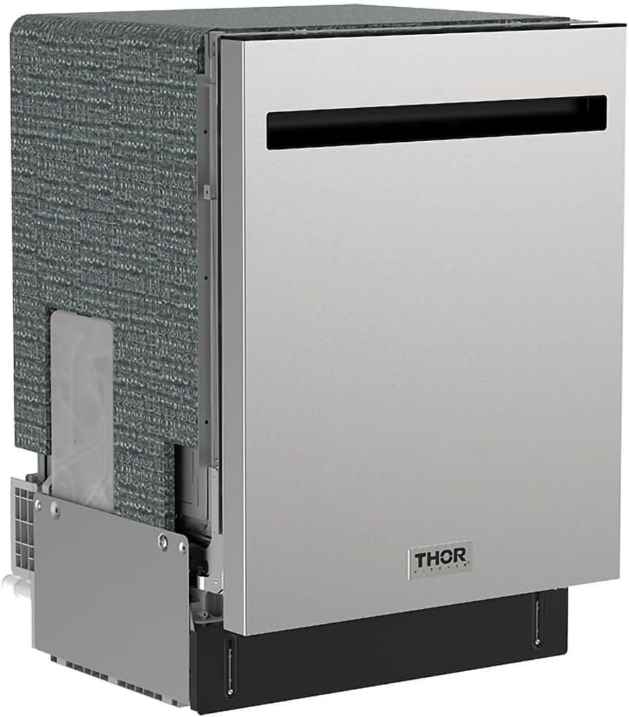 24 Inch Built-In Top Control Dishwasher with Pocket Handle – Stainless Steel