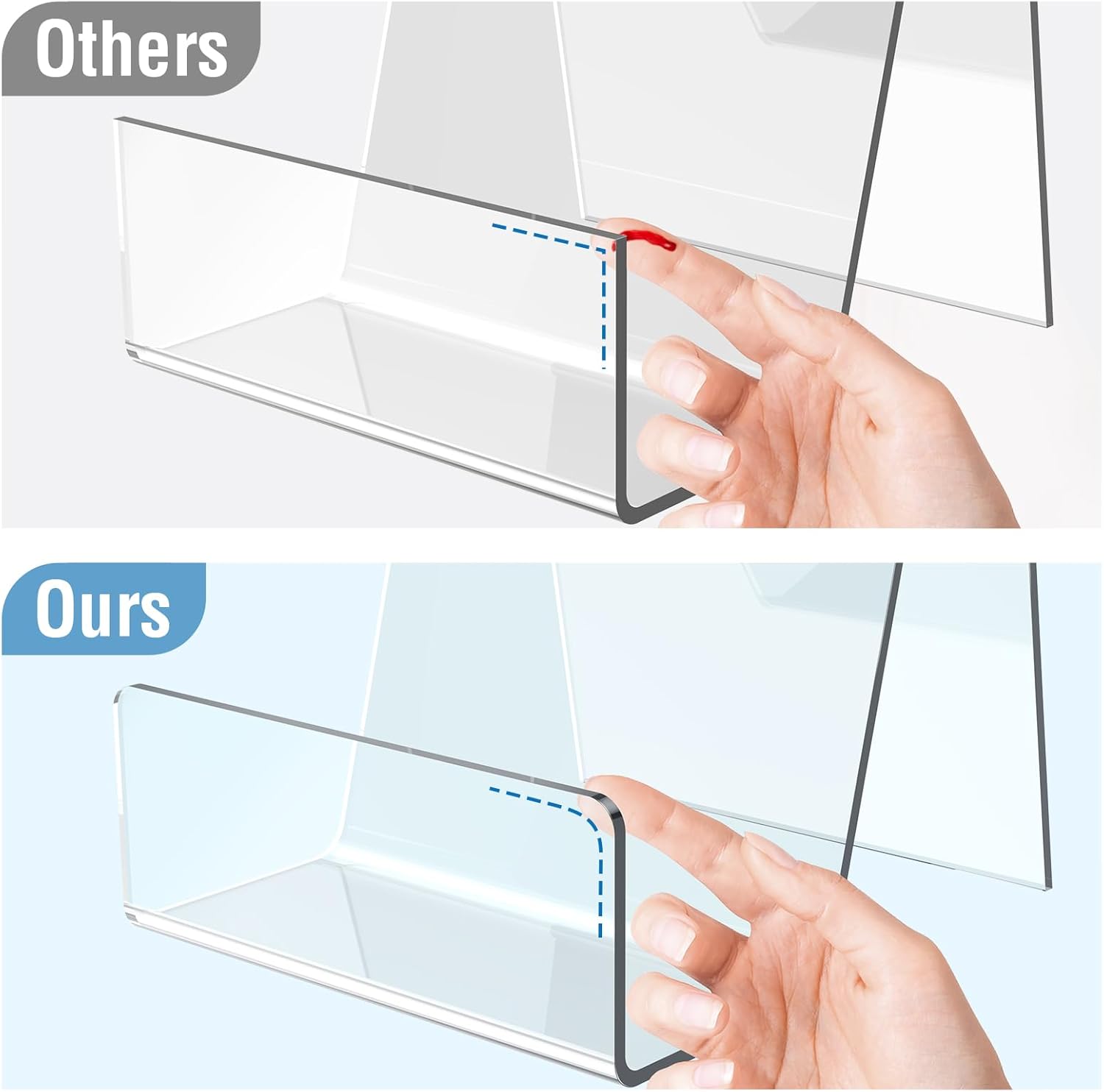 6 Pack Acrylic Book Stand, Easel Stand for Display, Book Display Holder
