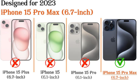 Magnetic for iPhone 15 Pro Max Case Cute Stripes Phone Case, Deep Orange
