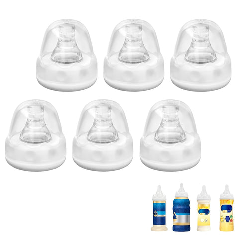 6 Packs Bottle Nipples Compatible with Similac/Enfamil (Slow Flow)