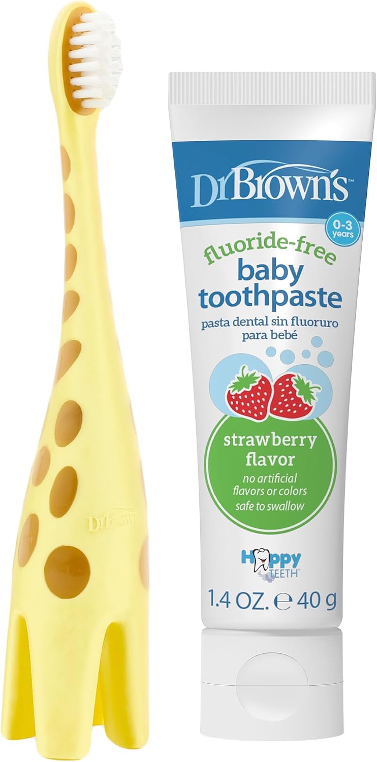 Dr. Brown's Infant-to-Toddler Toothbrush and Toothpaste Set, Giraffe