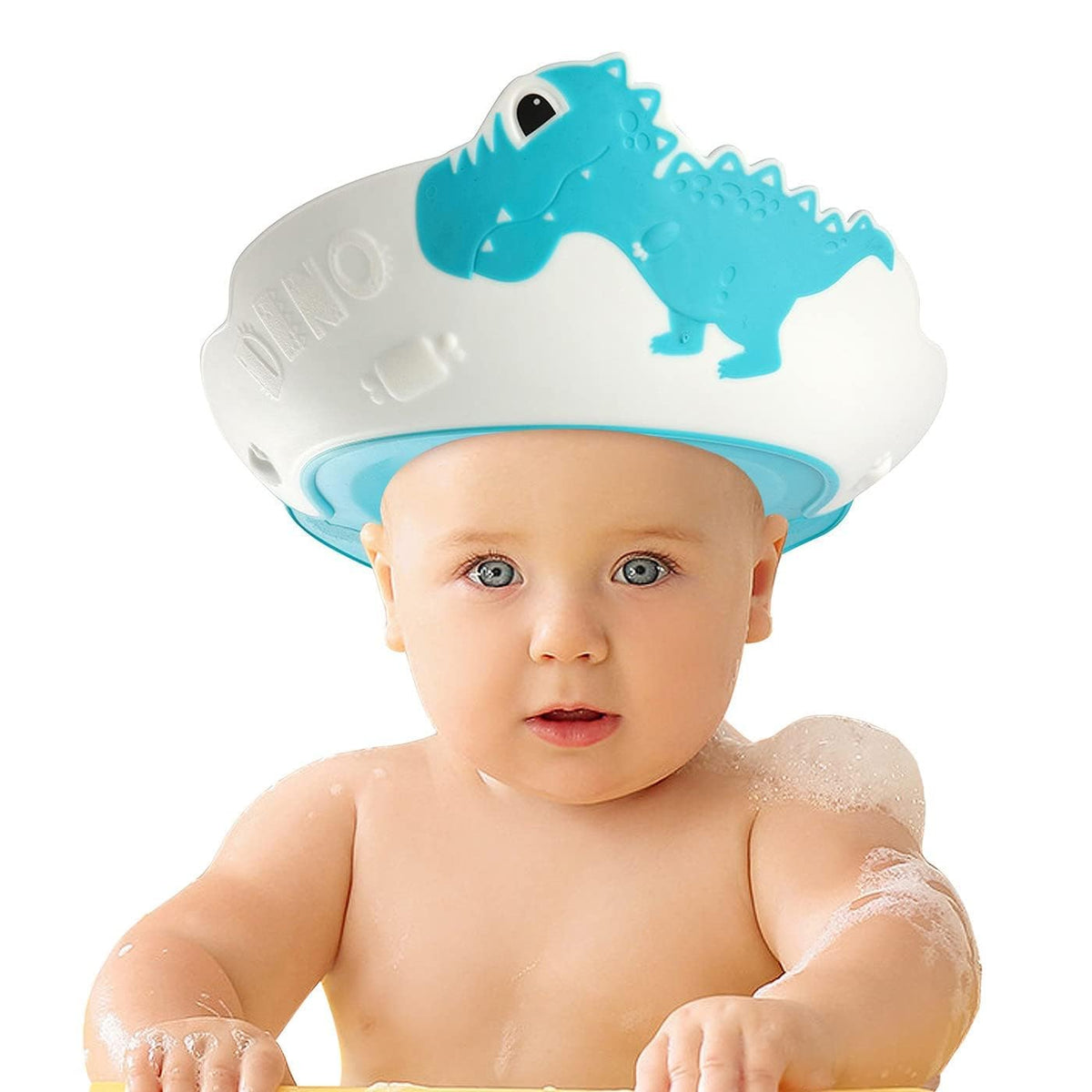 FUNUPUP Baby Shower Cap for Toddlers Kids, Soft TPE Silicone, Blue