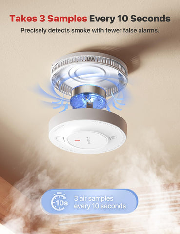 X-Sense Smoke Detector, 10-Year Battery, UL 217 Certified, SD2J0AX, 1-Pack