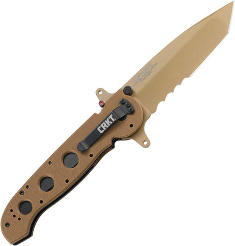 CRKT M16-14DSFG Folding Knife with Liner Lock, Desert Tan, M16-14DSFG