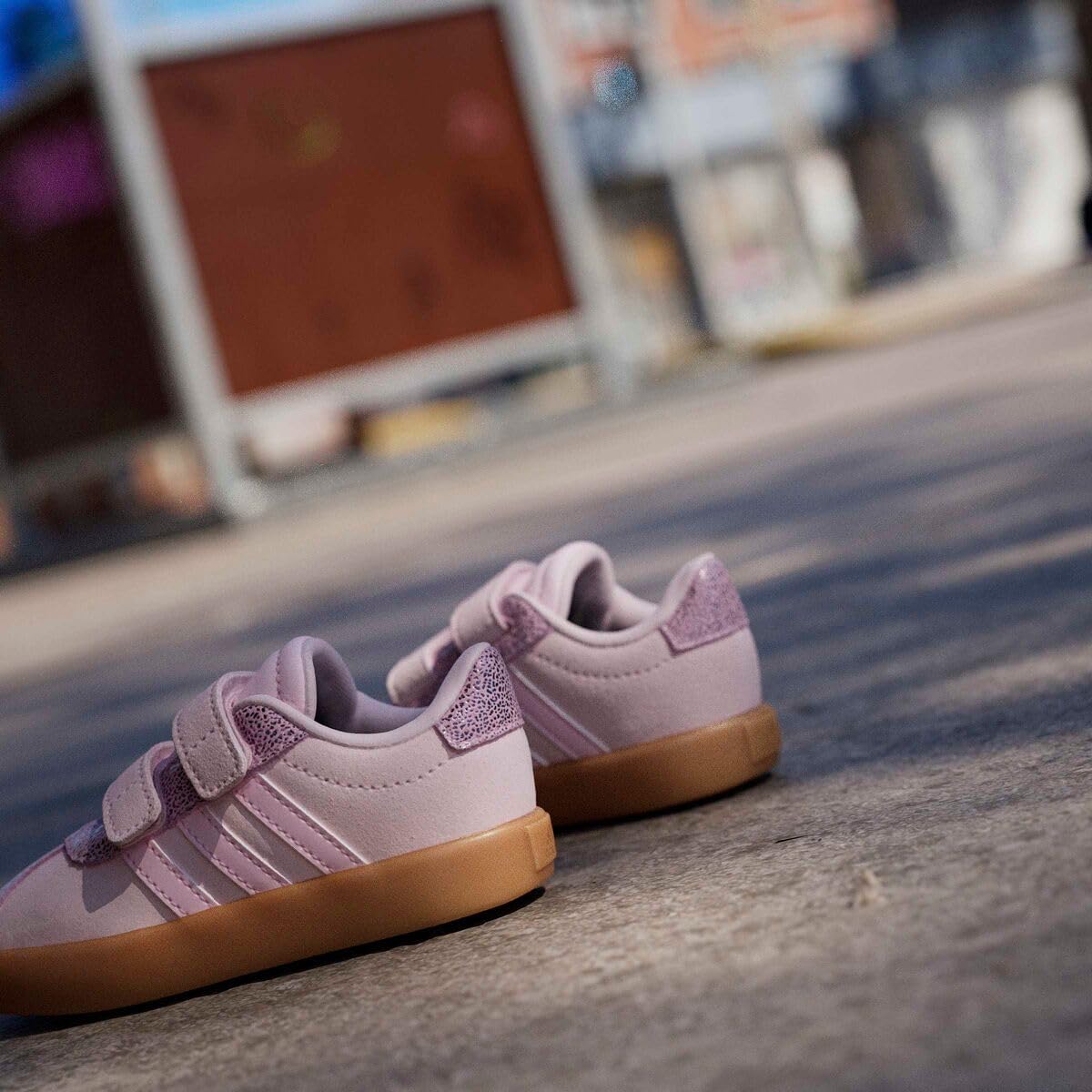 adidas Boys Vl Court 3.0 Sneakers Shoes Casual - Pink, White