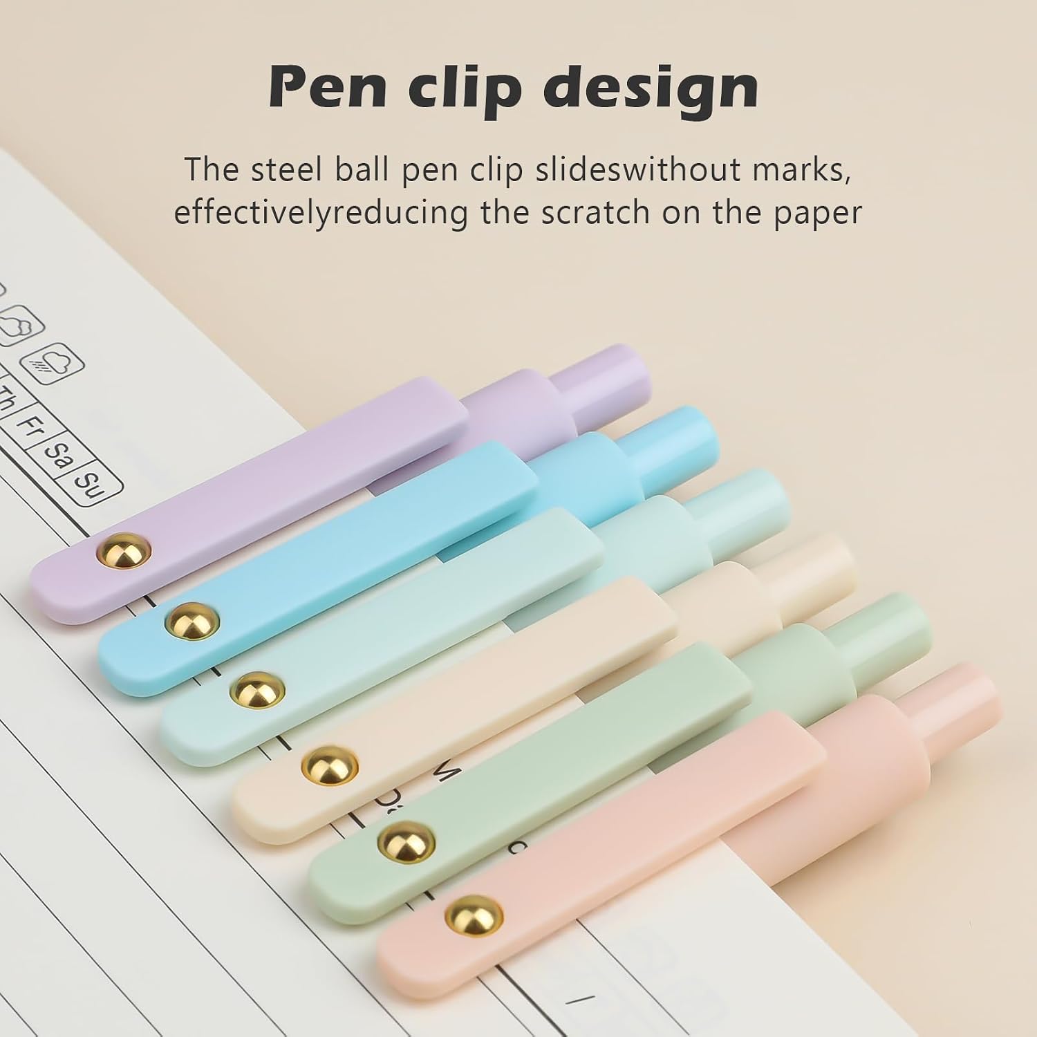 Ddaowanx Gel Pens,6 Pcs 0.7mm Retractable Quick Dry Black Ink Pens
