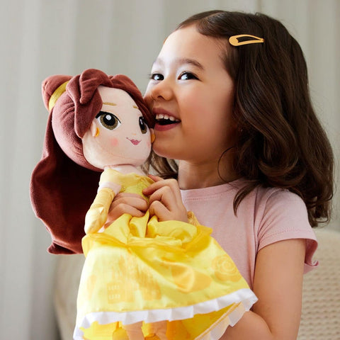 Disney Store Official Princess Belle Plush Doll - Soft Plushy with Embroidered Features - Princess Toys, Disney Dolls & Stuffed Animals - Beauty and the Beast Toys - 14 Inches