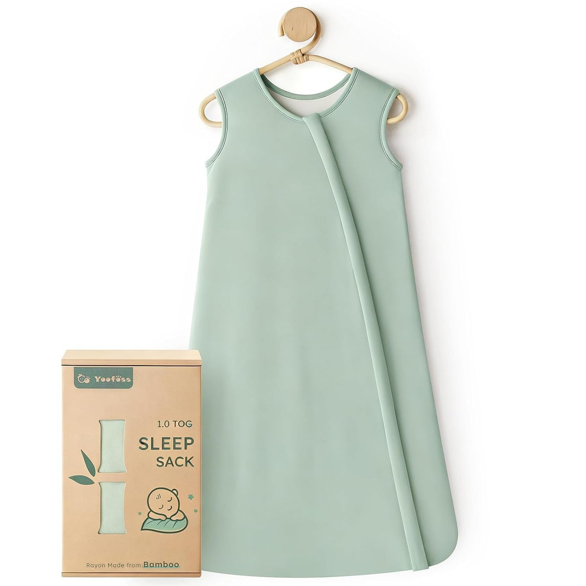 Yoofoss Baby Sleep Sack 0-6 Months Rayon Made from Bamboo 1.0 Tog