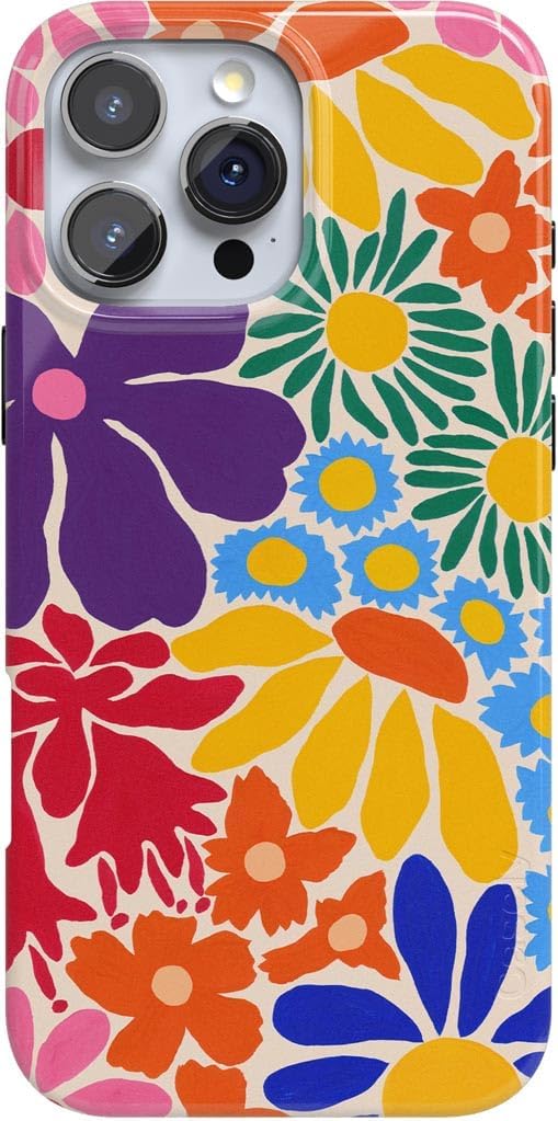 Casely iPhone 16 Pro Max Case | Flower Patch | Multi-Color Floral | Compatible with MagSafe | Classic Ultra Slim Design