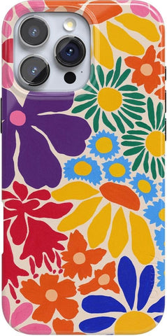 Casely iPhone 16 Pro Max Case | Flower Patch | Multi-Color Floral | Compatible with MagSafe | Classic Ultra Slim Design