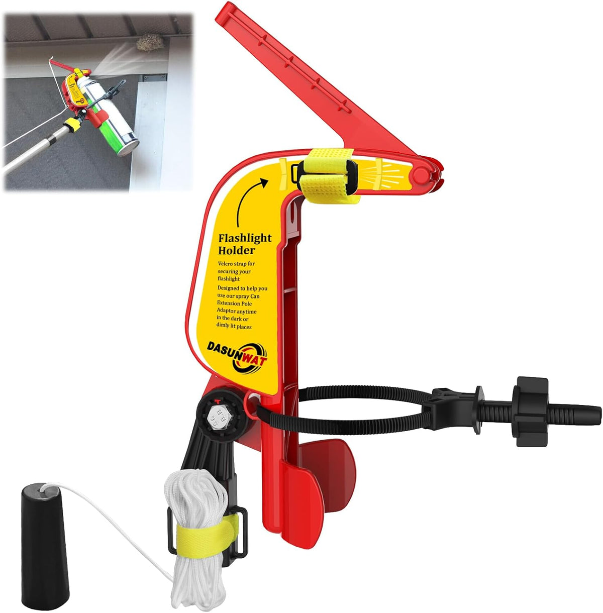 Spray can Extension Pole Adaptor,Adjustment Sprayer Bracket Adaptor, Red