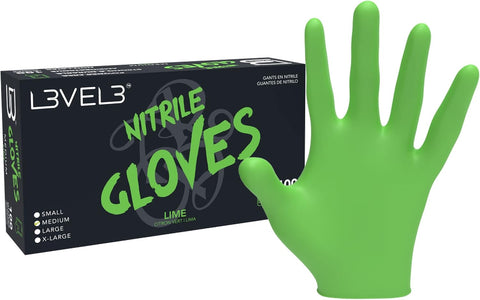 L3 Level 3 Nitrile Gloves - Professional Heavy Duty Disposable Gloves - Latex Free - Fits Snug - Box of 100