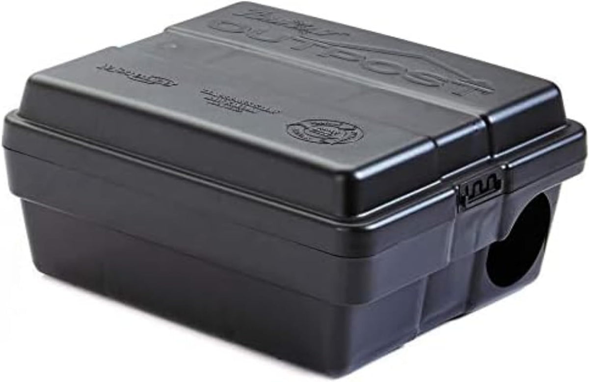 Outpost Rat Bait Station | Single Station Targets Small Mice Up to Large Rats | Position Horizontal or Vertical | Made in USA