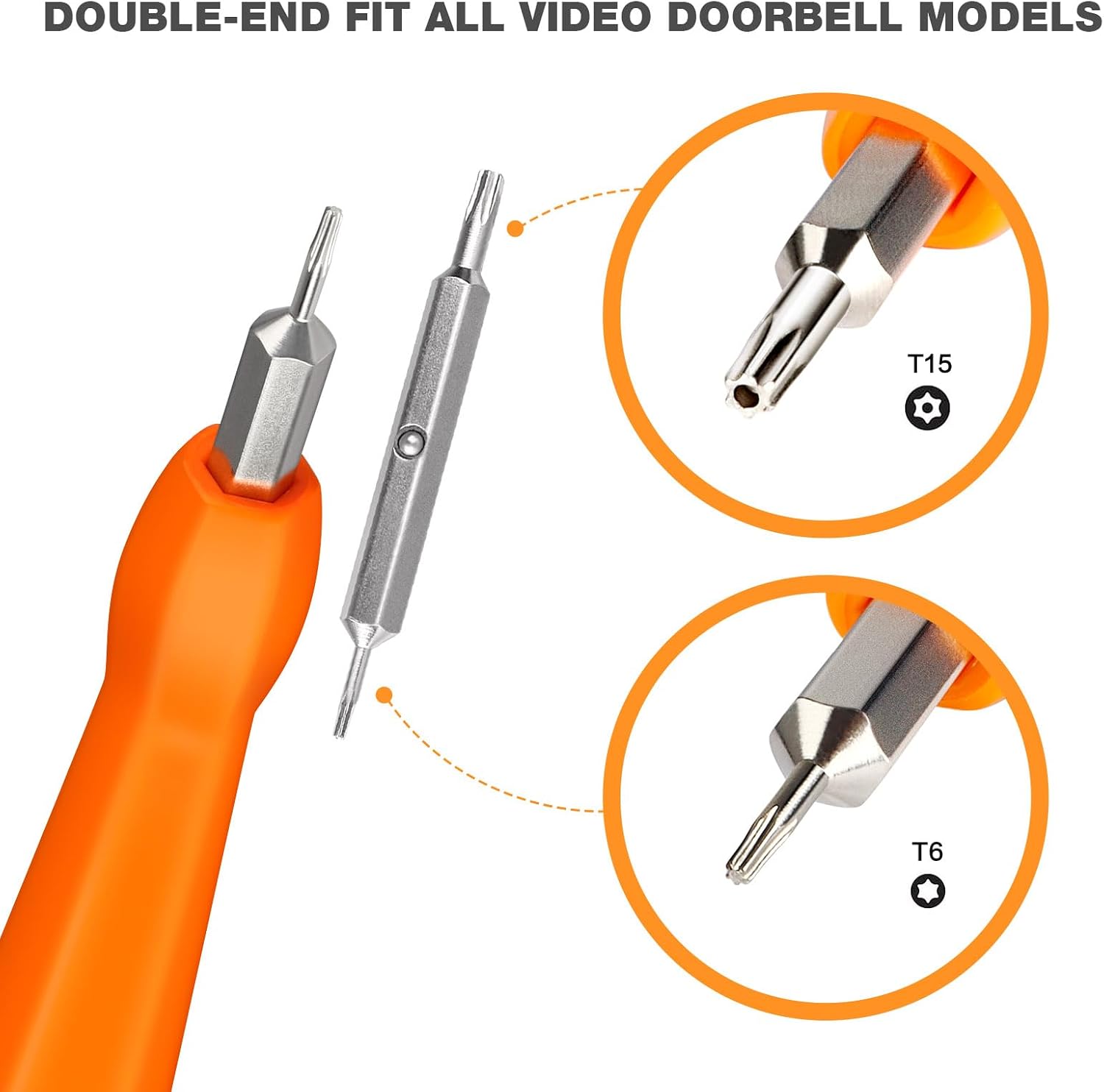 Video Screwdriver Bit Set for Battery and Wifi Access(Orange)