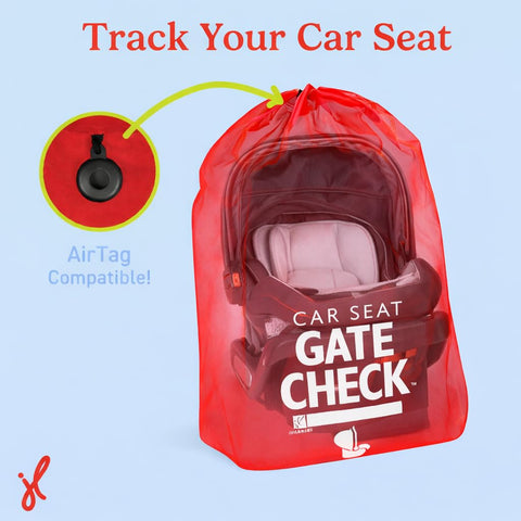 J.L. Childress Gate Check Travel Bag for Car Seats & Infant Carriers, Red