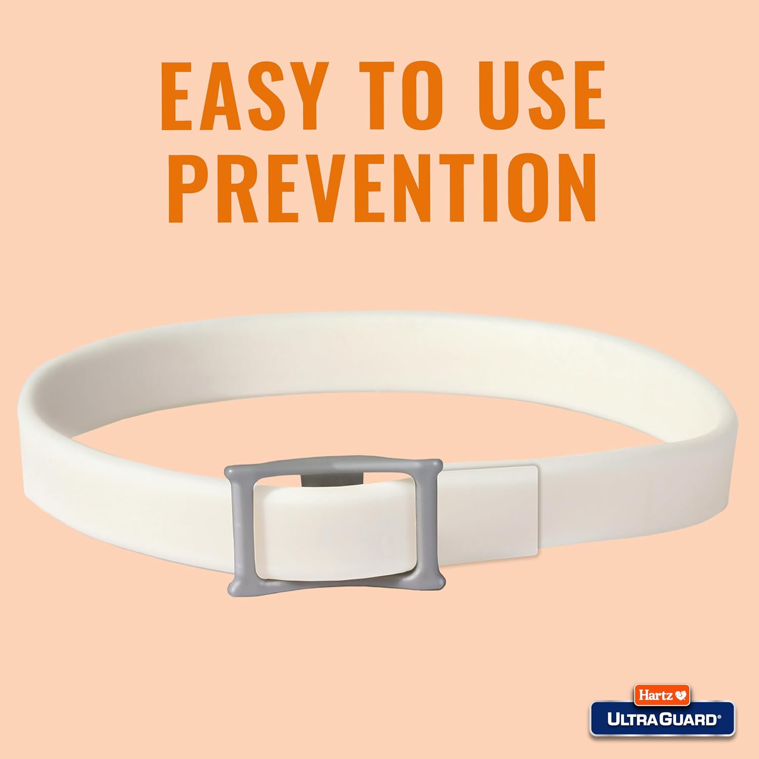 Hartz UltraGuard Flea & Tick Collar for Dogs and Puppies, 7 Month Flea and Tick Protection and Prevention Per Collar, White, Up to 20 Inch Neck