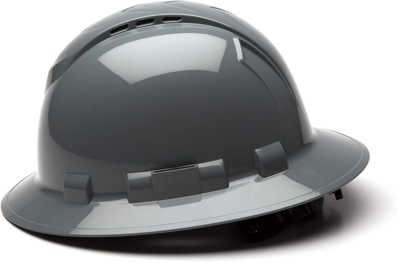 Pyramex Ridgeline Full Brim Hard Hat 4 Point Ratchet Vented