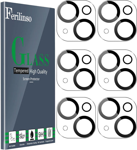 Ferilinso Camera Lens Protector for iPhone 14/15/14 Plus/15 Plus/13/13 Mini