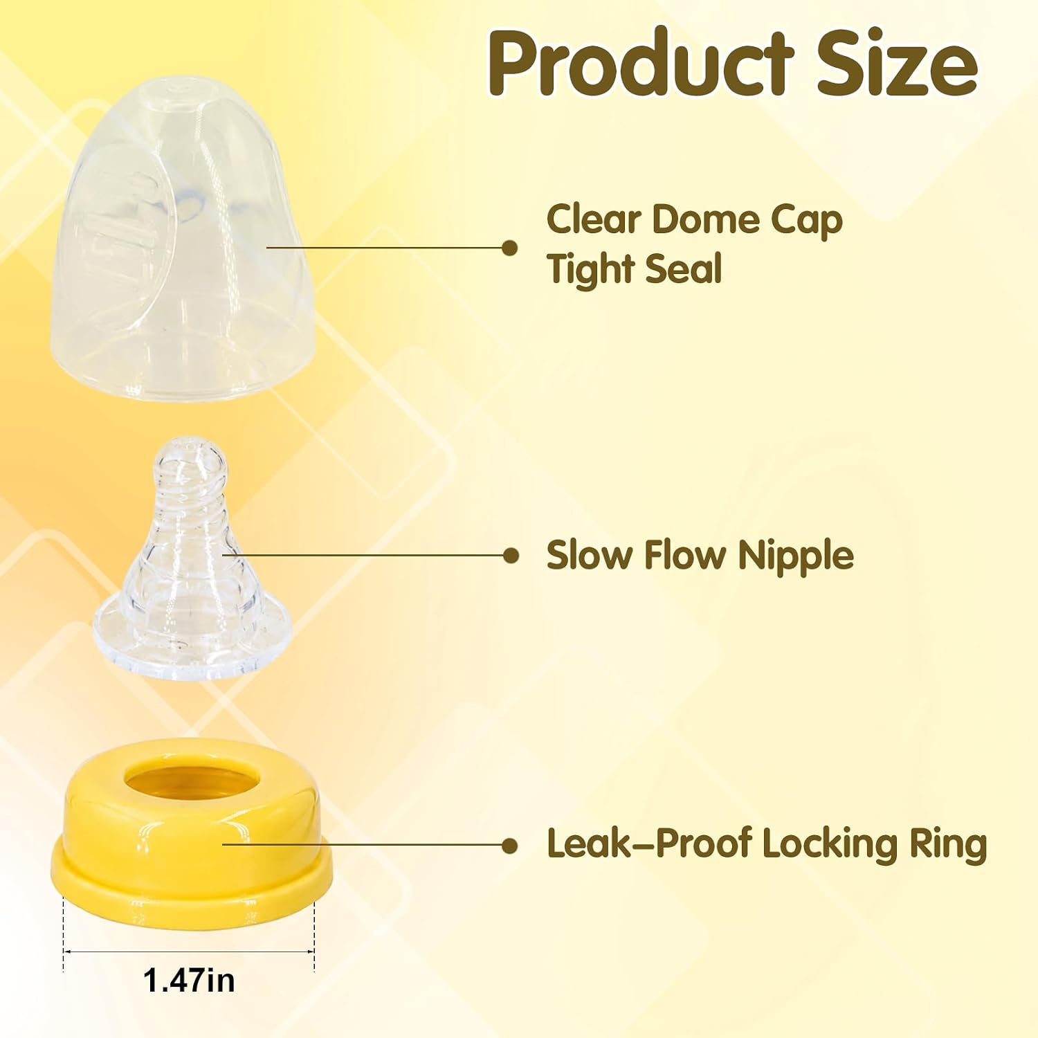 6Pcs Slow Flow Nipples for Similac and Enfamil Ready to Feed Bottles