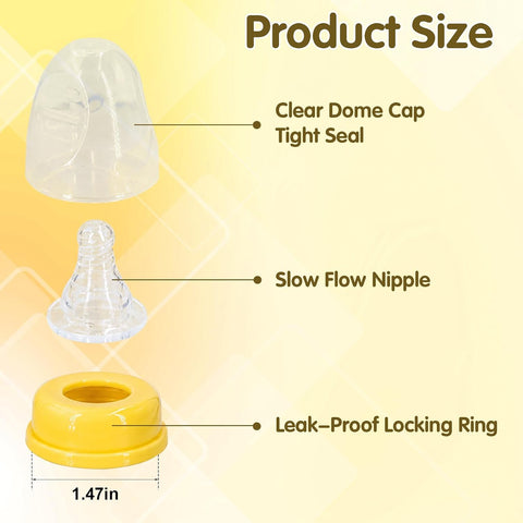 6Pcs Slow Flow Nipples for Similac and Enfamil Ready to Feed Bottles