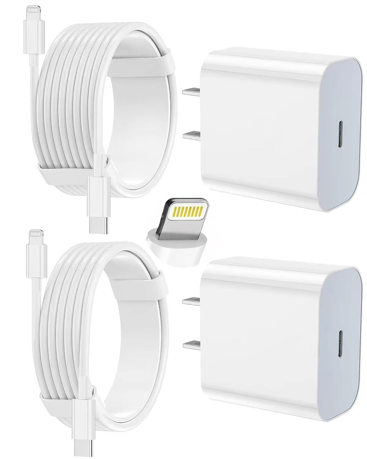 iPhone Charger Fast Charging, USB C Charger Block, 6FT/10FT Lightning Cable