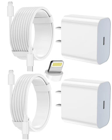 iPhone Charger Fast Charging, USB C Charger Block, 6FT/10FT Lightning Cable