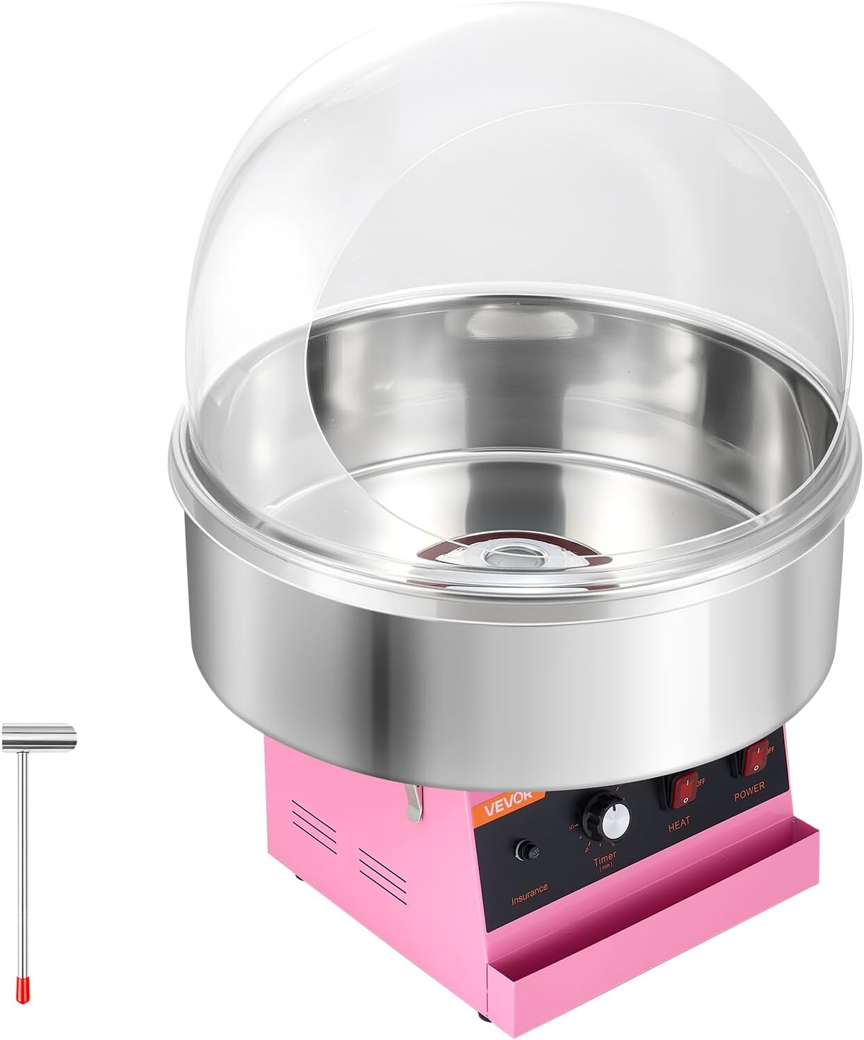 VEVOR Commercial Cotton Candy Machine, 1000W Electric Candy Floss Maker