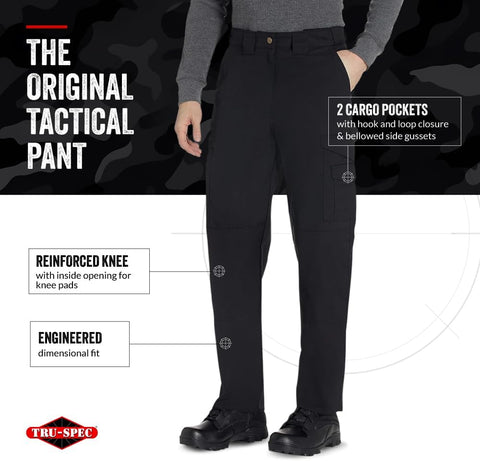 Tru-Spec 24-7 Original Cargo Work Pants for Men, Water Resistant, Ripstop
