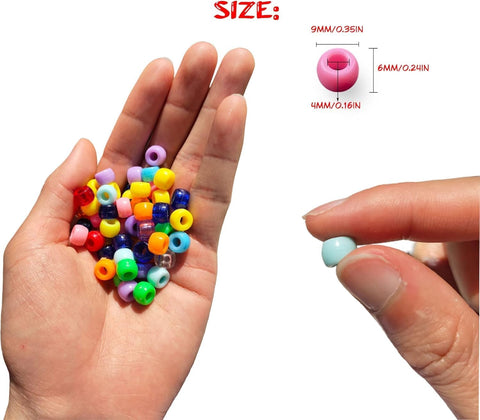 LIS HEGENSA 48Color 2000PCS Kandi Pony Beads Bracelets Jewelry Making Kits