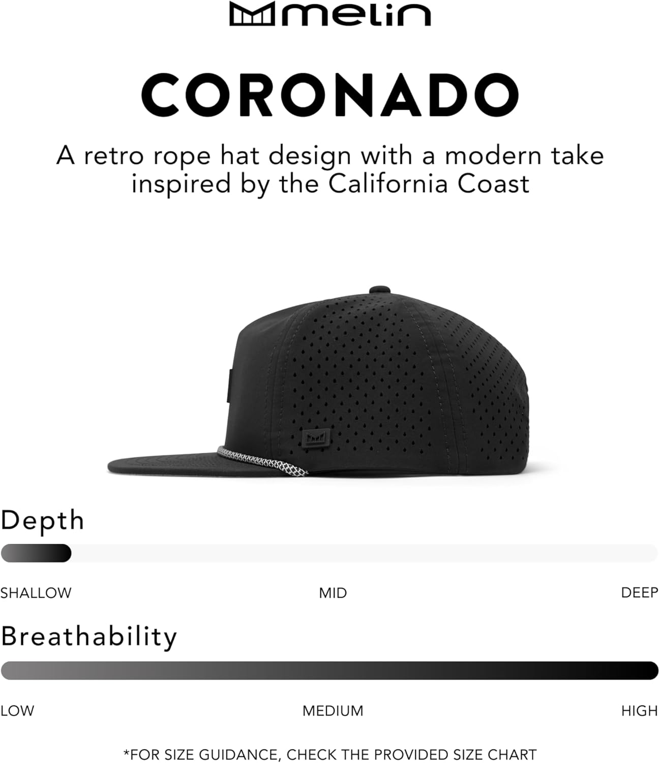 melin Coronado Brick Hydro, Men's Rope Hat, Water-Resistant