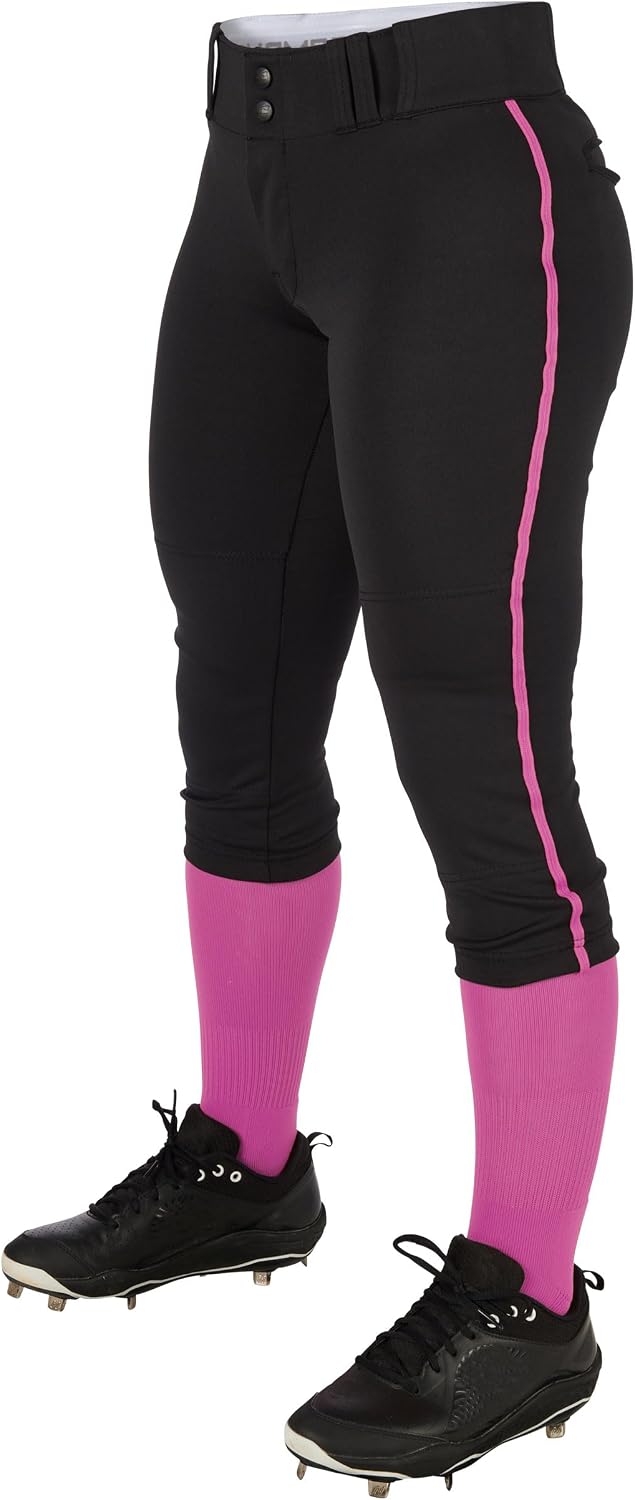 Champro Women's Tournament Traditional Low-Rise Softball Pants with Braid