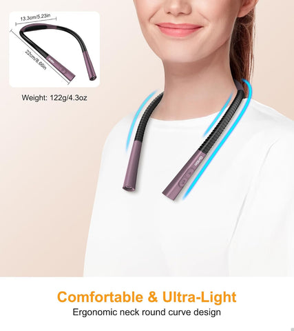 Gritin Book Light, Eye Caring 4-Color&5-Brightness Neck Light Reading Light