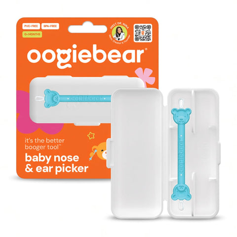oogiebear Baby Nose & Ear Picker with Travel Case, 2 Pieces, Blue